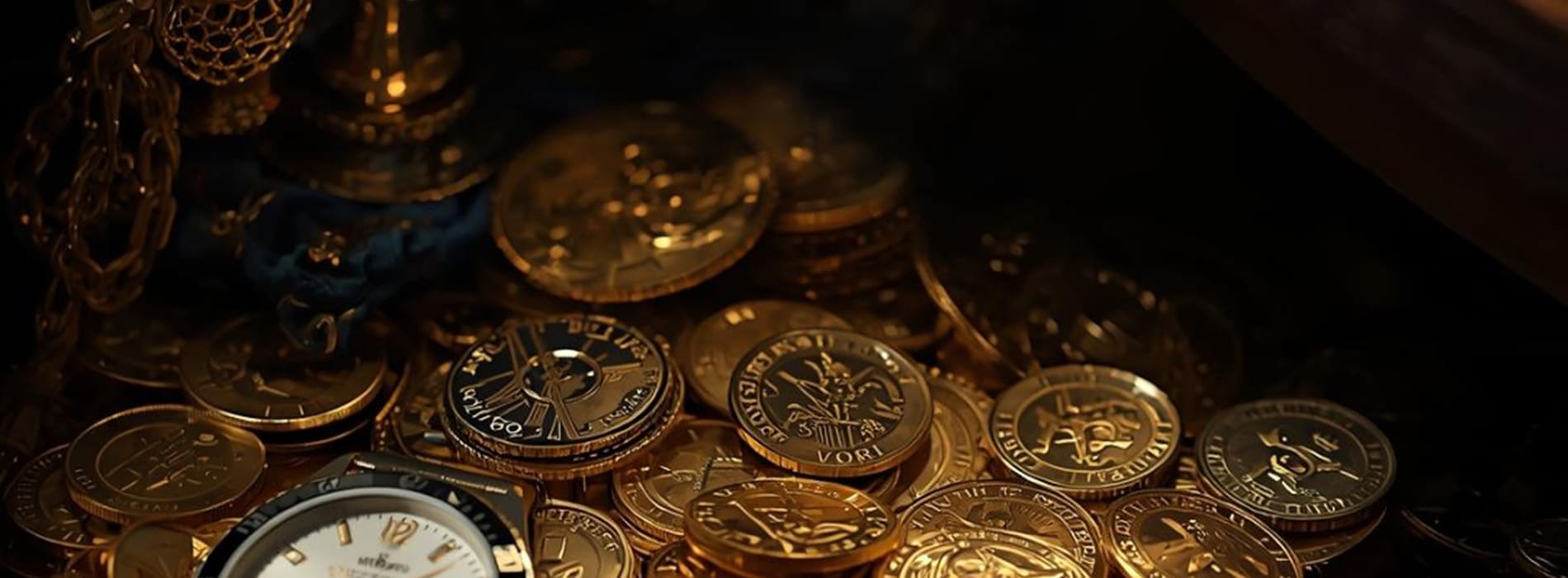 gold silver coins watches